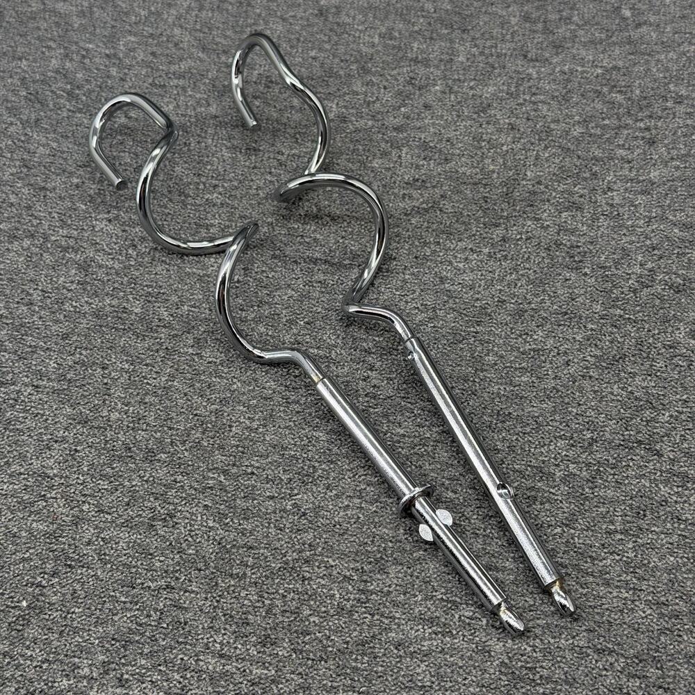 Set of 2 Unbranded Electric Hand Mixer Dough Hooks Handheld Egg Whisk 8.5 Inch